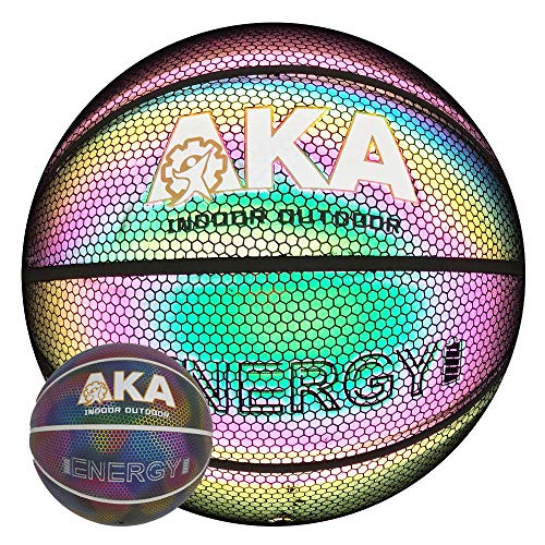 Product Cover AKA Holographic Glowing Reflective Basketball -Wave | Smooth/Slip Grip/Slippery|Reflective Glowing