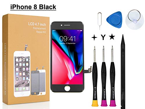 Product Cover Compatible with iPhone 8 Screen Black COASD LCD Digitizer Touch Screen Assembly Set with 3D Touch Model No.A1863/A1905/A1906 (Black)