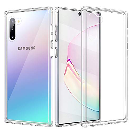 Product Cover TiMOVO Cover Compatible with Galaxy Note 10 Case, Slim Transparent Anti-Yellow TPU Bumper PC Hard Panel Hybrid Anti-Scratch Shockproof Case Fit Samsung Galaxy Note 10 6.3 inch 2019 - Crystal Clear