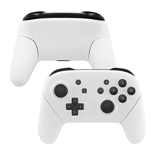 Product Cover eXtremeRate White Faceplate Backplate Handles for Nintendo Switch Pro Controller, Soft Touch DIY Replacement Grip Housing Shell Cover for Nintendo Switch Pro - Controller NOT Included