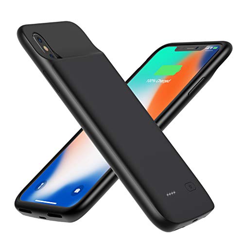 Product Cover Swaller Battery Case for iPhone X/Xs/10, 4100mAh Ultra Slim Portable Protective Charging Case Extended Rechargeable Battery Pack for iPhone X/Xs (5.8 Inch) (Black)