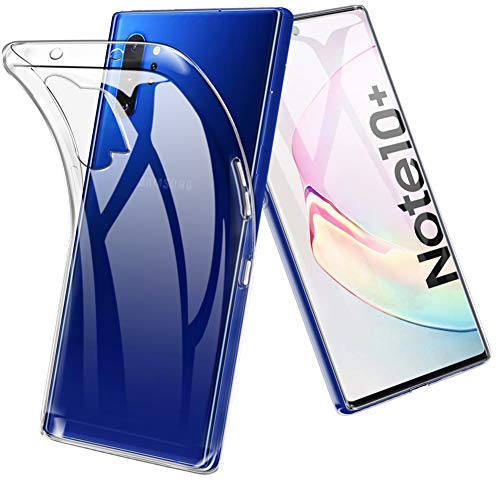 Product Cover TopACE for Samsung Galaxy Note 10 Plus/Note 10 Plus 5G / Note 10+ Case, TPU Clear Rubber Gel Shock-Absorption Bumper Anti-Scratch Cover with Lifetime Replacement Warranty (Clear)