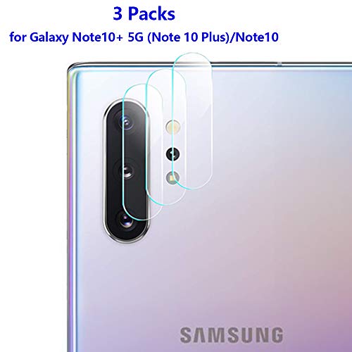 Product Cover ROSAUI for Galaxy Note 10/Note 10 Plus Camera Lens Protector [3 Pack] High Definition Ultra-Thin Anti-Scratch Easy Install Back Camera Lens Tempered Glass Screen Protector for Galaxy Note10/Note10+ 5G