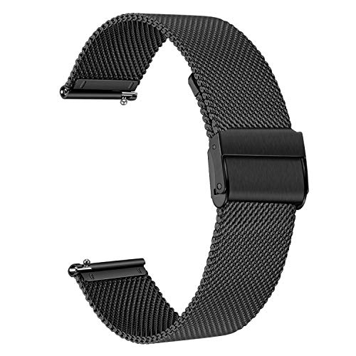 Product Cover TRUMiRR Band for Samsung Galaxy Watch 42mm / Active 2 40mm 44mm / Gear Sport, 20mm Mesh Woven Stainless Steel Watchband Quick Release Strap Bracelet for Garmin Vivoactive 3, TicWatch E, Amazfit Bip
