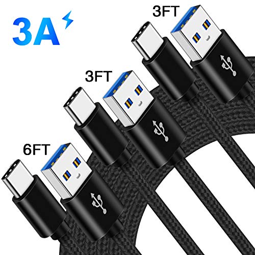 Product Cover Charger Cord Cable for Samsung Galaxy Note 10 10+ S11 S20 Ultra 10E A10E A20 A50 Note10 S10 Plus S10E LG Stylo 4 5 Stylo5 V40 G8 Thinq,3A USB Type C Fast Charging Phone Wire 3-3-6 FT,Quick Charge 3.0