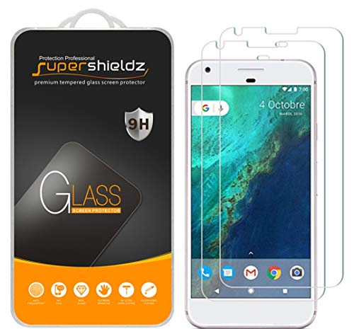 Product Cover (2 Pack) Supershieldz for Google Pixel (1st Generation, 2016 Release) Tempered Glass Screen Protector, 0.33mm, Anti Scratch, Bubble Free