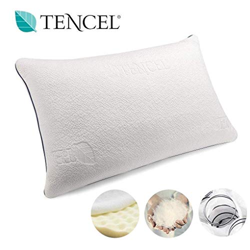 Product Cover Vesgantti Orthopedic Pillow for Neck & Shoulder Pain, Neck Support Pillow with Pocket Springs and Cooling Fabric for Sleeping - Pain Relief