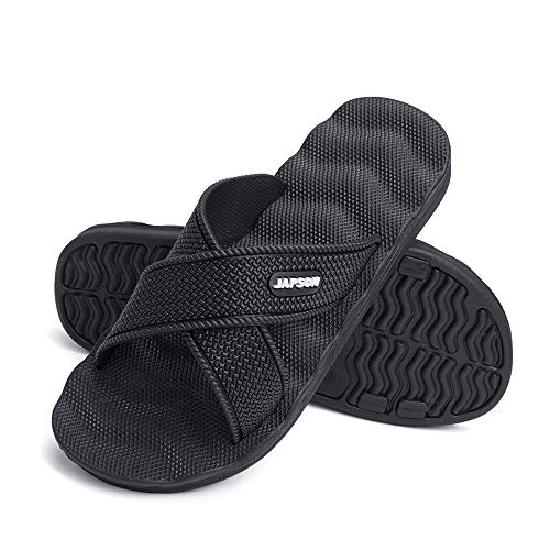 Product Cover Dark Bird Shower Shoes Women Men, Non Slip Mens Slides Bathroom Sandals with Soft Lightweight for House Swimming Pool Beach