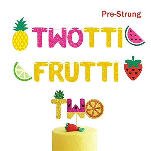 Product Cover Twotti Frutti Birthday Banner Twotti Fruity Second Fruit Pineapple Watermelon Summer Birthday Party Supplies Decorations Fruit Themed Baby Girl Summer Decor