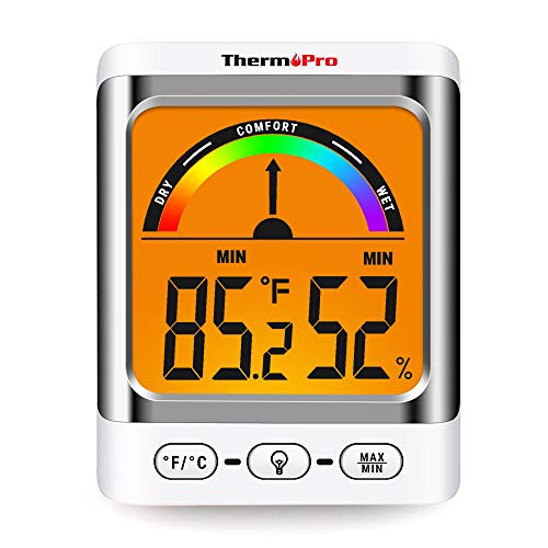 Product Cover ThermoPro TP52 Digital Hygrometer Indoor Thermometer Temperature and Humidity Gauge Monitor Indicator Room Thermometer with Backlight LCD Display Humidity Meter