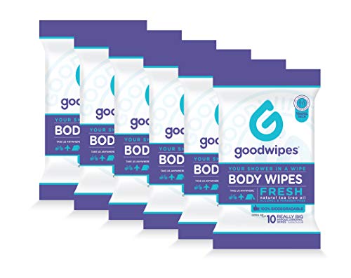 Product Cover Goodwipes Really Big Body Wipes, Travel Pack, Fresh Scent, 10 Wipe Pack, 6 Count (60 Wipes)