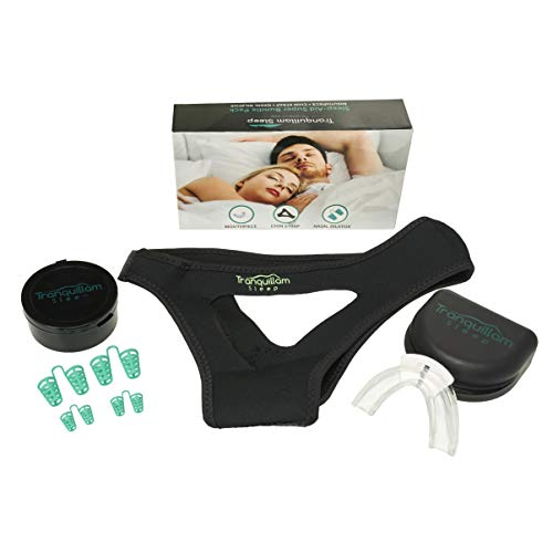 Product Cover Super Sleep Bundle Pack - 3 Piece - Mouth Guard - Nasal Dilator - Sleep Mask Chin Strap - Adjustable and Comfortable - Eliminate Grinding - Better Mouth Health - Sleeping Tranquility