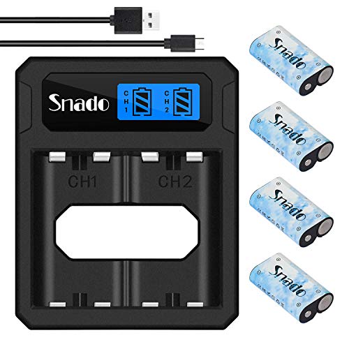 Product Cover Snado Compatible with Xbox One Battery 4 Pack x 2200mAh Rechargeable Controller Battery and LCD Charger for Xbox One/Xbox One S/Xbox One X/Xbox One Elite Wireless Controller