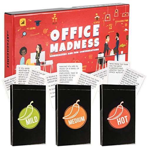 Product Cover 3-in-1 Funny Office Game and Conversation Starter | Team Building Card Game with 150 Icebreakers | Perfect for an Office Party or Corporate Retreat | Amazing Coworker Gift or Desk Toy!