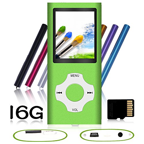 Product Cover Tomameri - Portable MP3 / MP4 Player with Rhombic Button, Including a Micro SD Card and Support Up to 64GB, Compact Music, Video Player, Photo Viewer Supported,Black-and-Green