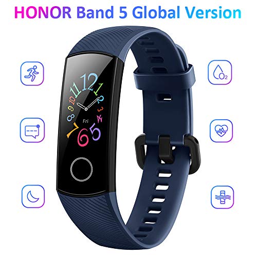Product Cover Docooler Honor Band 5 Smart Bracelet Watch Faces Smart Fitness Timer Intelligent Sleep Data Real-Time Heart Rate Monitoring 5ATM Waterproof Swim Stroke Recognition BT 4.2 Wristwatch