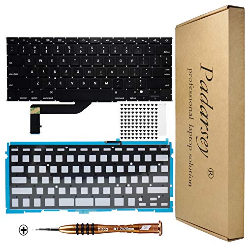 Product Cover Padarsey New Replacement US Layout Backlit Keyboard Compatible for MacBook Pro 15