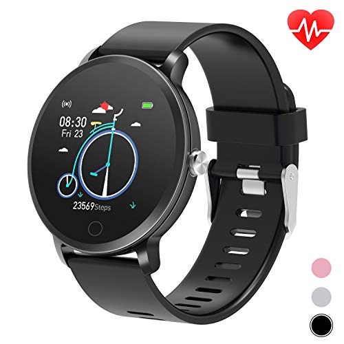 Product Cover moreFit Smart Watches for Men, Smart Fitness Watch with Heart Rate Monitor Pedometer Step Counter for Walking Sleep Tracker Waterproof Fitness Watches for Women Men