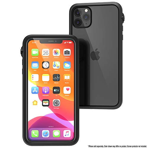 Product Cover Catalyst - Case for iPhone 11 Pro Max Case with Clear Back, Heavy Duty 10ft Drop Proof, Truss Cushioning System, Rotating Mute Switch Toggle, Compatible with Wireless Charging, Lanyard - Black
