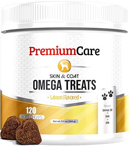Product Cover Omega 3 Alaskan Fish Oil For Dogs - All-Natural Wild Salmon Oil For Dogs With EPA & DHA Fatty Acids - Itch Free Skin + Healthy Skin & Coat + Hip & Joint Support + Allergy, Heart & Brain Health