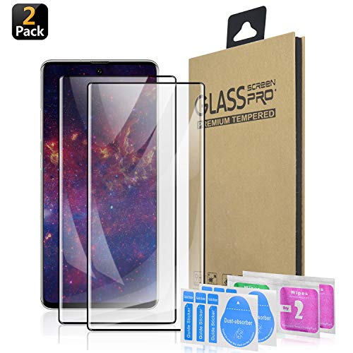 Product Cover Galaxy Note 10+ Plus/5G Screen Protector, [HD Clear] [Bubble-Free] [Anti-Scratch] [Case Friendly] Tempered Glass Film for Samsung Galaxy Note 10+ Plus, 2 Pack