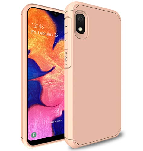 Product Cover Starhemei Galaxy A10E Case, Shock Absorption Double Layer Rubber Case Hybrid Armor Full-Body Protective Case Cover for Samsung Galaxy A10E (Rose Gold)