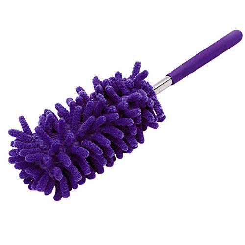 Product Cover RICH-Po Telescopic Microfiber Dusting Brush Clean Household Car, Blinds, Dressing Table, Dustproof Handle (Purple)