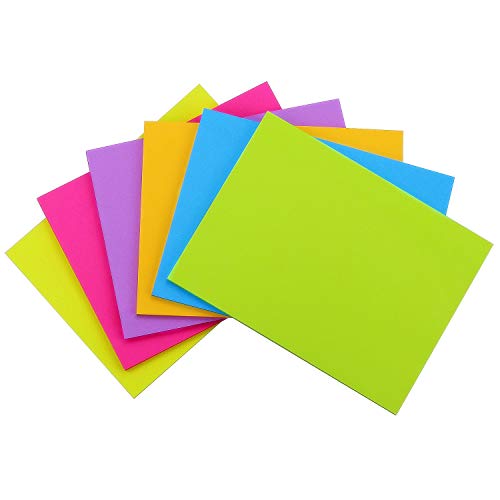 Product Cover Early Buy Sticky Notes 6 Bright Color 12 Pads Self-Stick Notes 8 in x 6 in, 45 Sheets/Pad