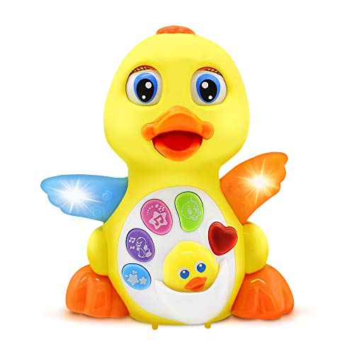 Product Cover Dancing Duck w/ Lights and Music - Toddler Learning Duck Toy Plays 7 Happy Tunes, 3 Sound Effects, Waddles and Dances - Baby Musical Toys for Toddlers 18+ Months Old