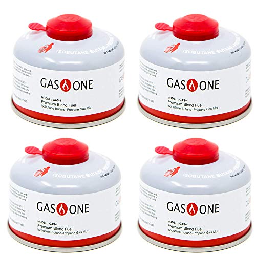 Product Cover GasOne Camping Fuel Blend Isobutane Fuel Canister 100g (4 Pack)
