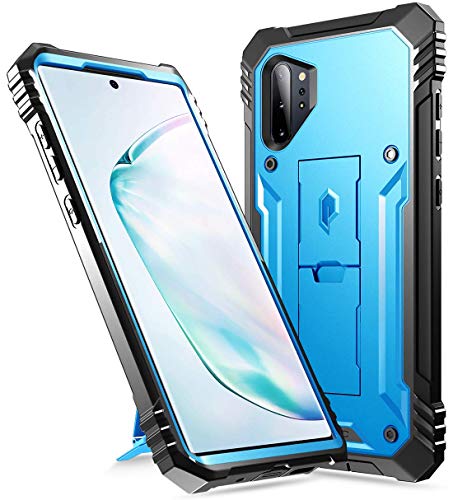 Product Cover Galaxy Note 10 Plus Rugged Case with Kickstand, Poetic Heavy Duty Military Grade Full Body Cover, Without Built-in-Screen Protector, Revolution, for Samsung Galaxy Note 10+ Plus 5G, Blue