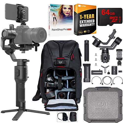 Product Cover DJI Ronin-SC 3-Axis Gimbal Stabilizer for Mirrorless Cameras Pro Creative Bundle with Deco Photo Backpack + 64GB High Speed Card + Corel Paintshop Pro Software + 1 Year Warranty Extension