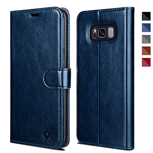 Product Cover OCASE Samsung Galaxy S8 Plus Case, S8 Plus Wallet Case [TPU Shockproof Interior Protective Case] [Card Slot] [Kickstand] [Magnetic Closure] Leather Flip Case for Samsung Galaxy S8 Plus (Blue)
