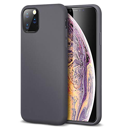 Product Cover ESR Yippee Color Soft Case for iPhone 11 Pro Max, Liquid Silicone Rubber Case Cover [Comfortable Grip] [Screen & Camera Protection] [Velvety-Soft Lining] [Shock-Absorbing] for iPhone 11 Pro Max, Gray