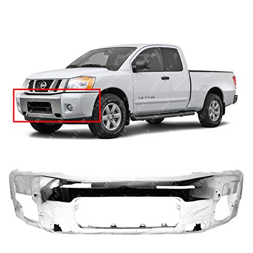 Product Cover BUMPERS THAT DELIVER - Chrome, Steel Front Bumper Face Bar for 2004 2005 2006 2007 Nissan Armada & 2004-2014 Nissan Titan Pickup, NI1002136