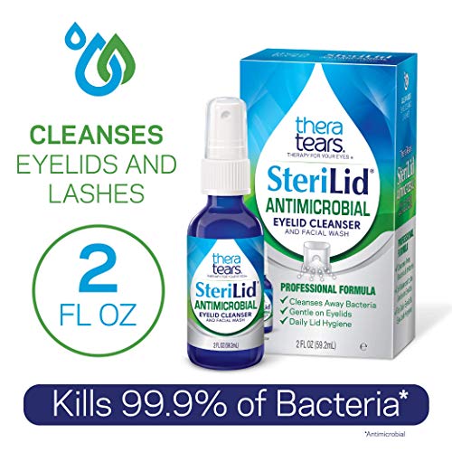 Product Cover TheraTears Sterilid Antimicrobial Eyelid Cleanser, with Hypochlorous, Antimicrobial Spray, 59 mL, 2 FL OZ
