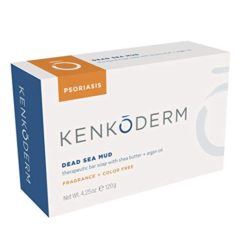 Product Cover Kenkoderm Psoriasis Dead Sea Mud Soap with Argan Oil & Shea Butter 4.25 oz (1 Bar)