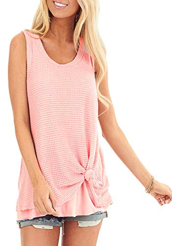 Product Cover Ladmous Womens Dressy Tank Tops,Women's Flowy V Neck Casual Sexy Summer Tank Top Wine,XL