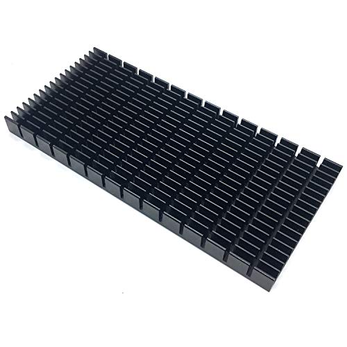 Product Cover Aluminum Heat Sink Heatsink Module Cooler Fin Heat Radiator Board Cooling for Amplifier Transistor Semiconductor Devices Black Tone 150mm (L) x 70mm (W) x10mm (H)