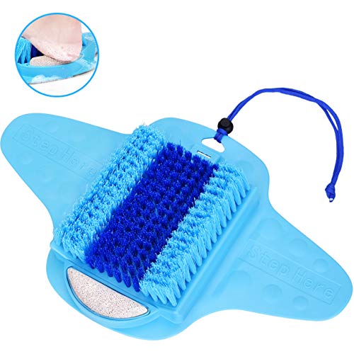 Product Cover Foot Scrubber for Shower with Pumice Stone, Foot Brush, Foot Cleaner, Foot Exfoliator with Floor Suction Cup, Foot Spa Massager without Bending in Shower, Dead Skin & Callus Remover - Foot Care