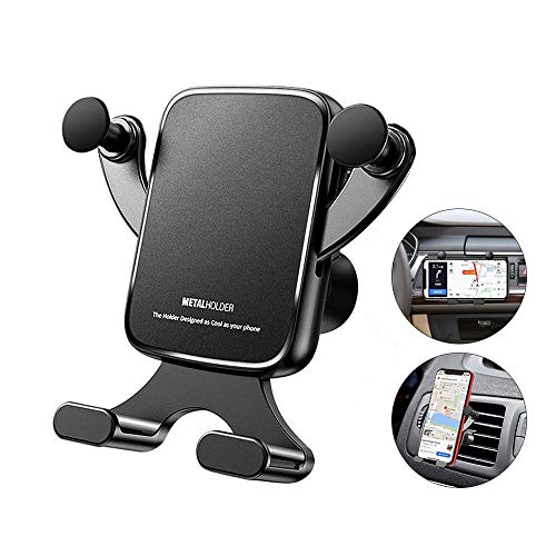 Product Cover Ebow Car Phone Holder Car Phone Mount Universial Air Vent Phone Holder 360 Degree Adjustable Gravity Stable Car Phone Cradle Mount Horizontal & Vertical Place for iPhone Samsung All Smartphone