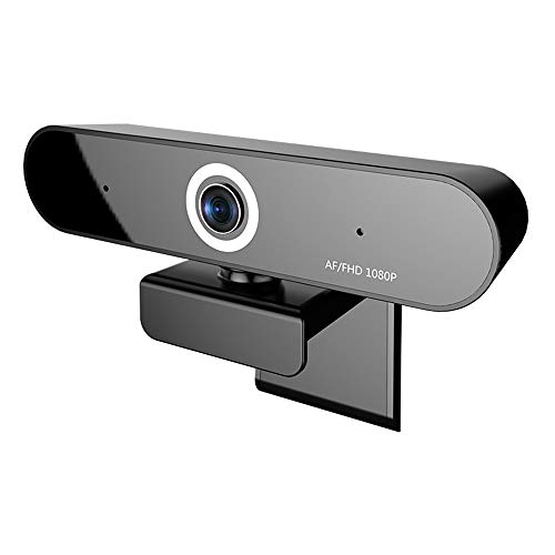 Product Cover Full 1080P Webcam, Auto Focus Computer Camera, Face Cam with Dual Microphone for PC, Laptops and Desktop,90 Degree Extended View