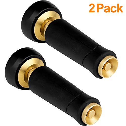 Product Cover Awpeye 2 Pack Brass Twist Nozzles, Garden Hose Adjustable Twist Nozzle