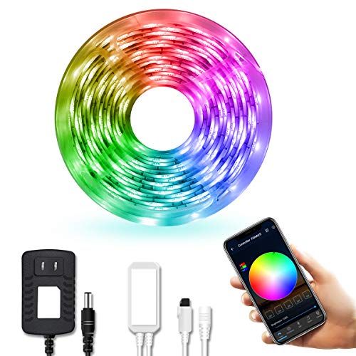 Product Cover DAYBETTER LED Strip Lights, Smart LED Lights 16.4ft Waterproof 5050 RGB Color Changing Controlled by Phone APP, Sync to Music, WiFi LED Strips Work with Alexa, Google Assistant for Bedroom