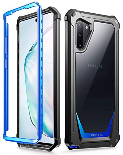 Product Cover Galaxy Note 10 Rugged Clear Case, Poetic Full-Body Hybrid Bumper Cover, Support Wireless Charging, Without Built-in-Screen Protector, Guardian Series, Case for Samsung Galaxy Note 10, Blue