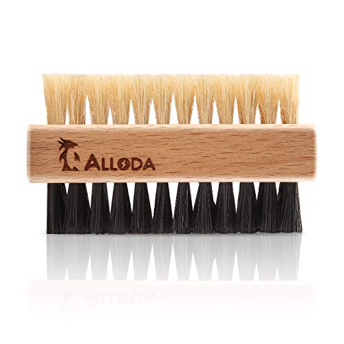 Product Cover Shoe Cleaning Brush/Scrub Brush by Alloda - [Upgrade] Protect Double Sided Soft & Hard Sneaker Cleaner Brush by 100% Boar & Nylon bristle