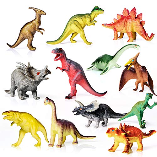 Product Cover AILIHEN Dinosaurs Toys Includes Kids 12-Pack of Realistic Plastic Figures, 5-8