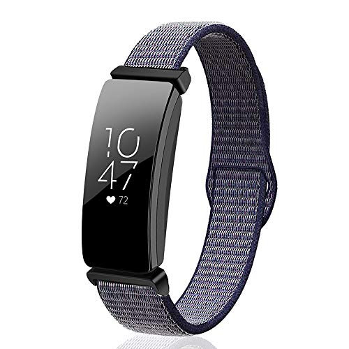 Product Cover VEAQEE Bands Compatible with Inspire HR and Inspire Bands and Ace 2 Woven Soft Nylon Sport Breathable Watch Strap Quick Release Replacement Wristband Accessories for Women Man (Midnight Blue)