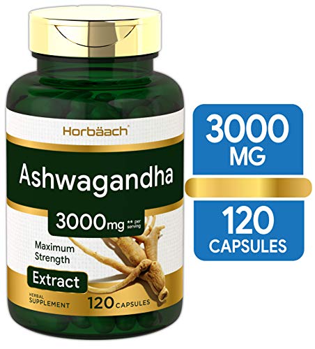 Product Cover Ashwagandha Capsules | 3000 mg | 120 Count | Maximum Strength | Non-GMO & Gluten Free | by Horbaach