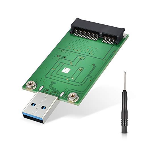 Product Cover mSATA Adapter, ELUTENG mSATA to USB 3.0 Adapter, USB mSATA SSD Reader, 50mm Mini SATA Converter as Portable Flash Drive External Hard Drive (No Cable Needed)